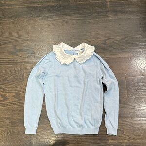 Primark Light Blue Sweater with White Collar